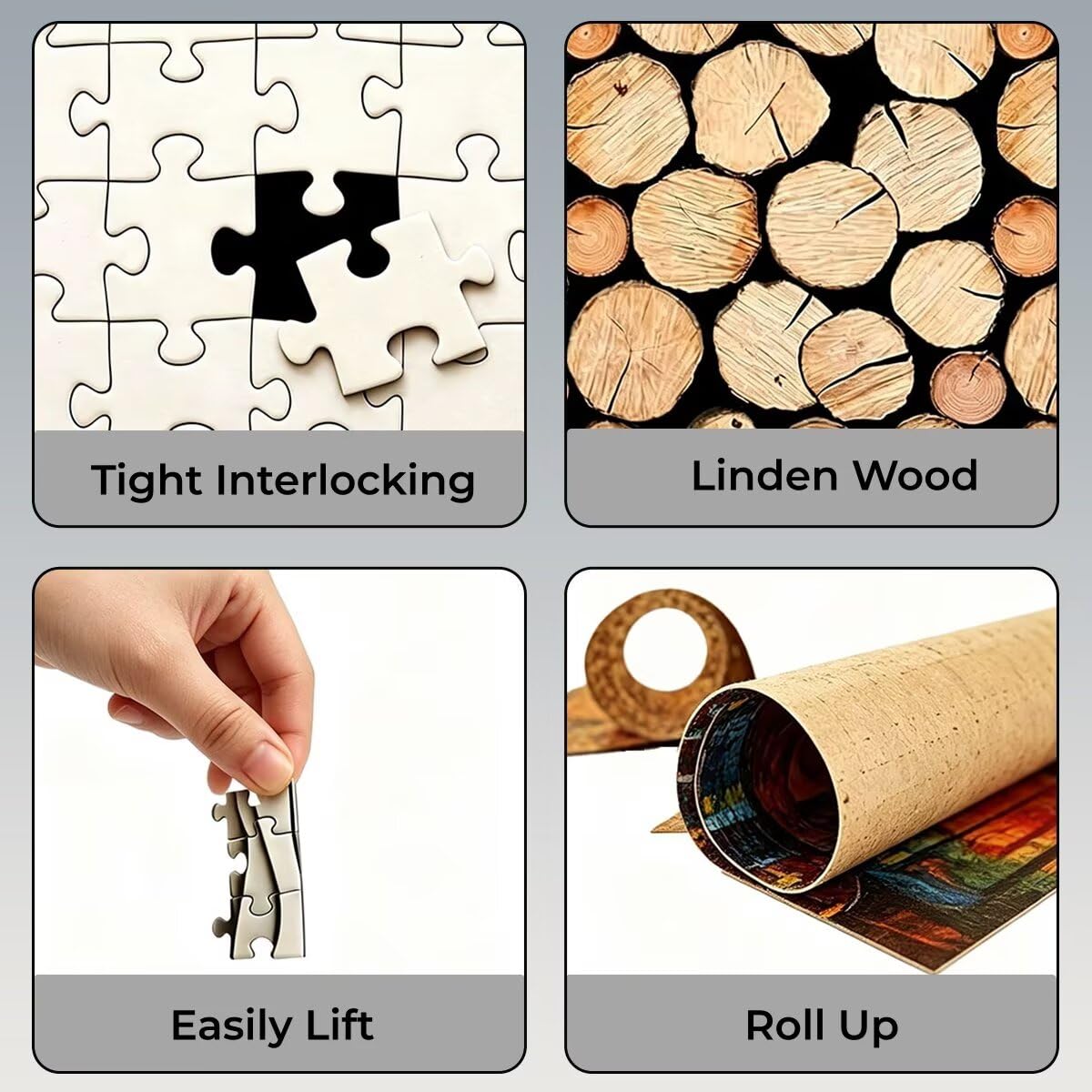 Puzzle 1500 elementów zachód słońca, drewniane puzzle rowerowe, 87x57cm