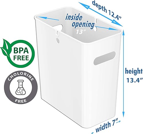 Miniatura 5 de iTouchless Cocina, botes de basura con filtro de olor AbsorbX, papelera, blanco polar