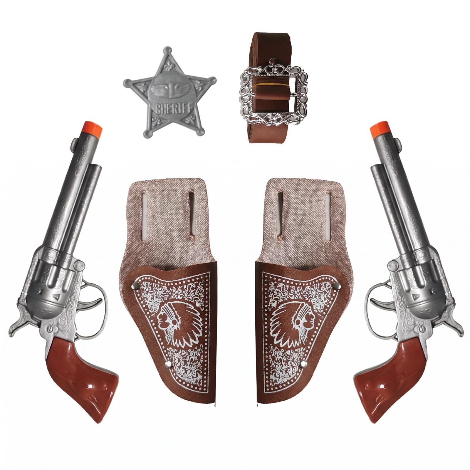 QhgPnt 6PCS Western Cowboy Sheriff Accessory, Wild West Cowboy Outfit