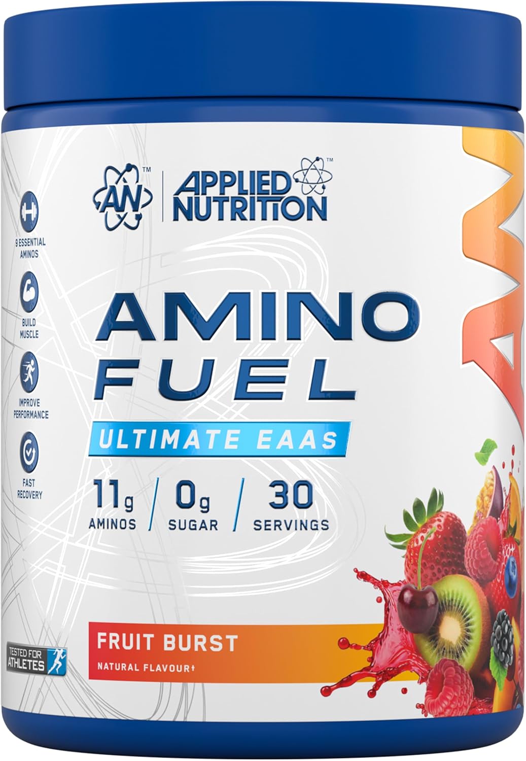 Applied Nutrition Amino Fuel – Amino Acids Supplement, EAA Essential Amino Acids Powder, Muscle Fuel & Recovery (390g – 30 Servings) (Fruit Burst) (New)