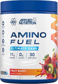 Applied Nutrition Amino Fuel - Amino Acids Supplement, EAA Essential Amino Acids Powder, Muscle Fuel & Recovery 390g - 30 Servings Fruit Burst New