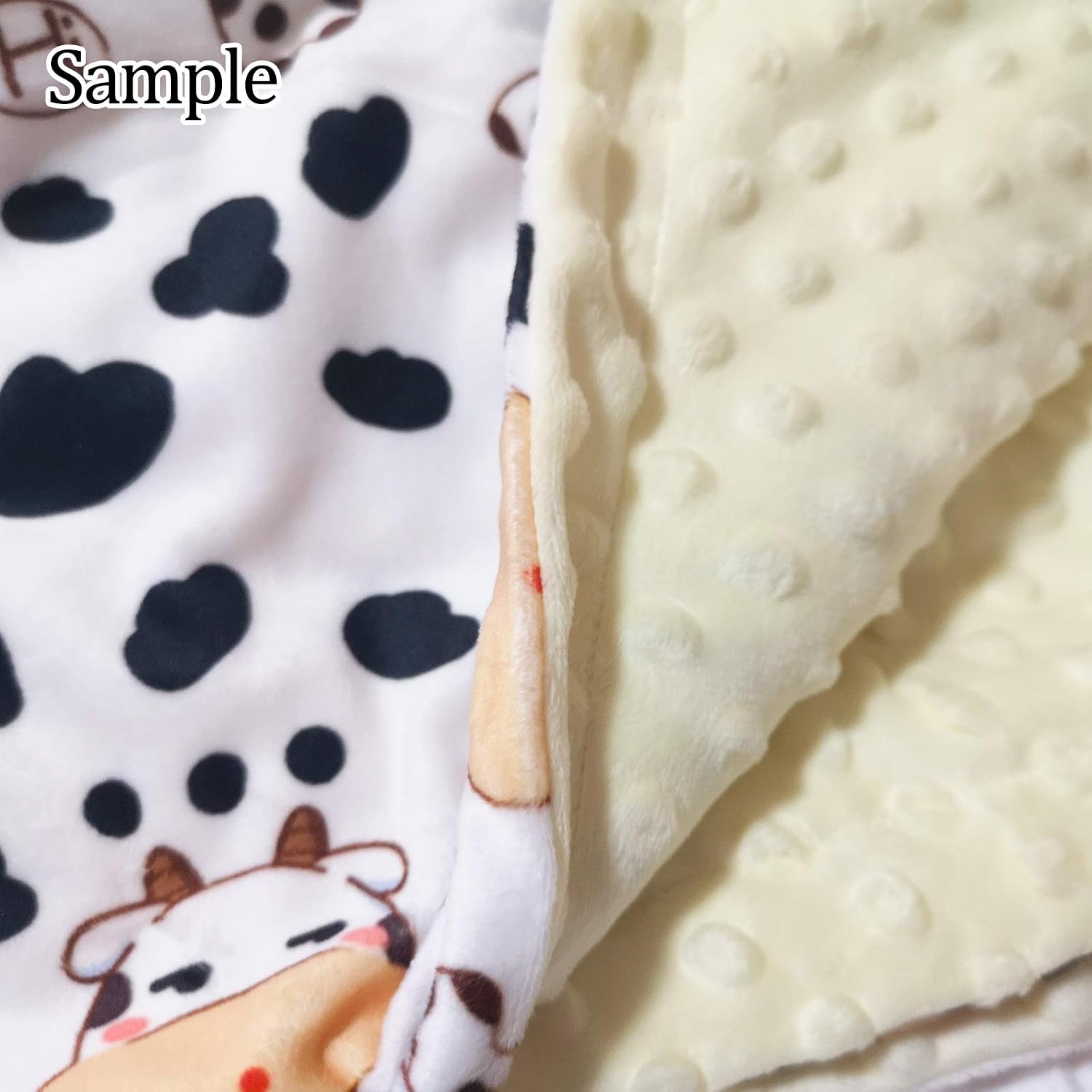 Design Cow Customized Baby Newborn Gifts, Print Baby Blankets for Boys and Girls with Name, Soft Plush and Cozy Minky Dot, 30" X 40"