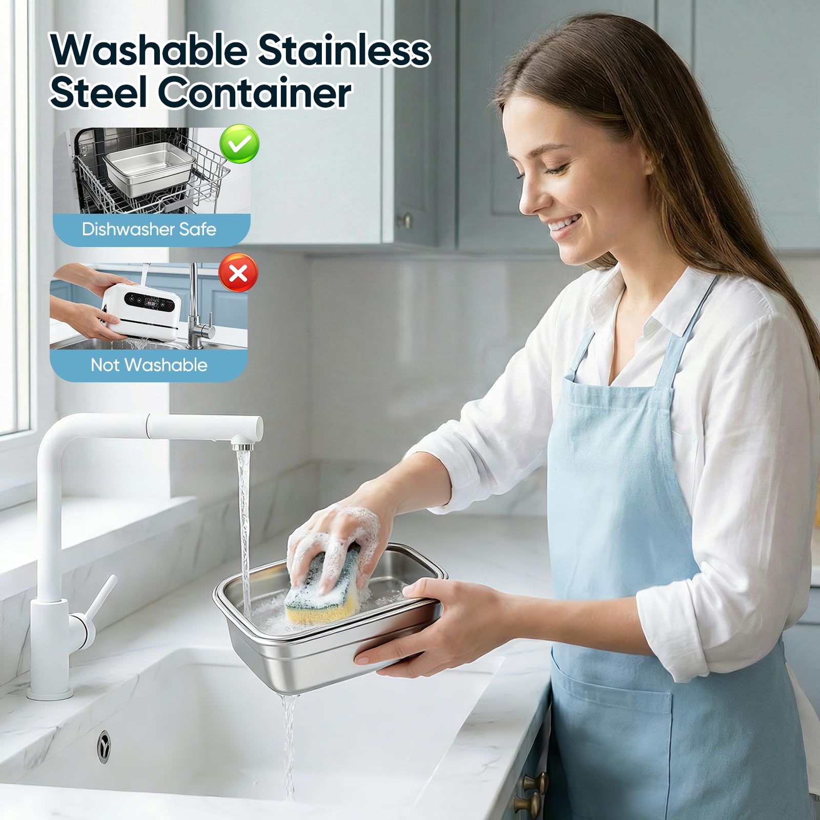 Fiambrera Eléctrica,Fiambrera Recargable Taper Electrico Para Comida, Calentador de Alimentos portátil de 1L con Calentamiento Automático para Oficina, Picnic, cubiertos y bolsa isotérmica