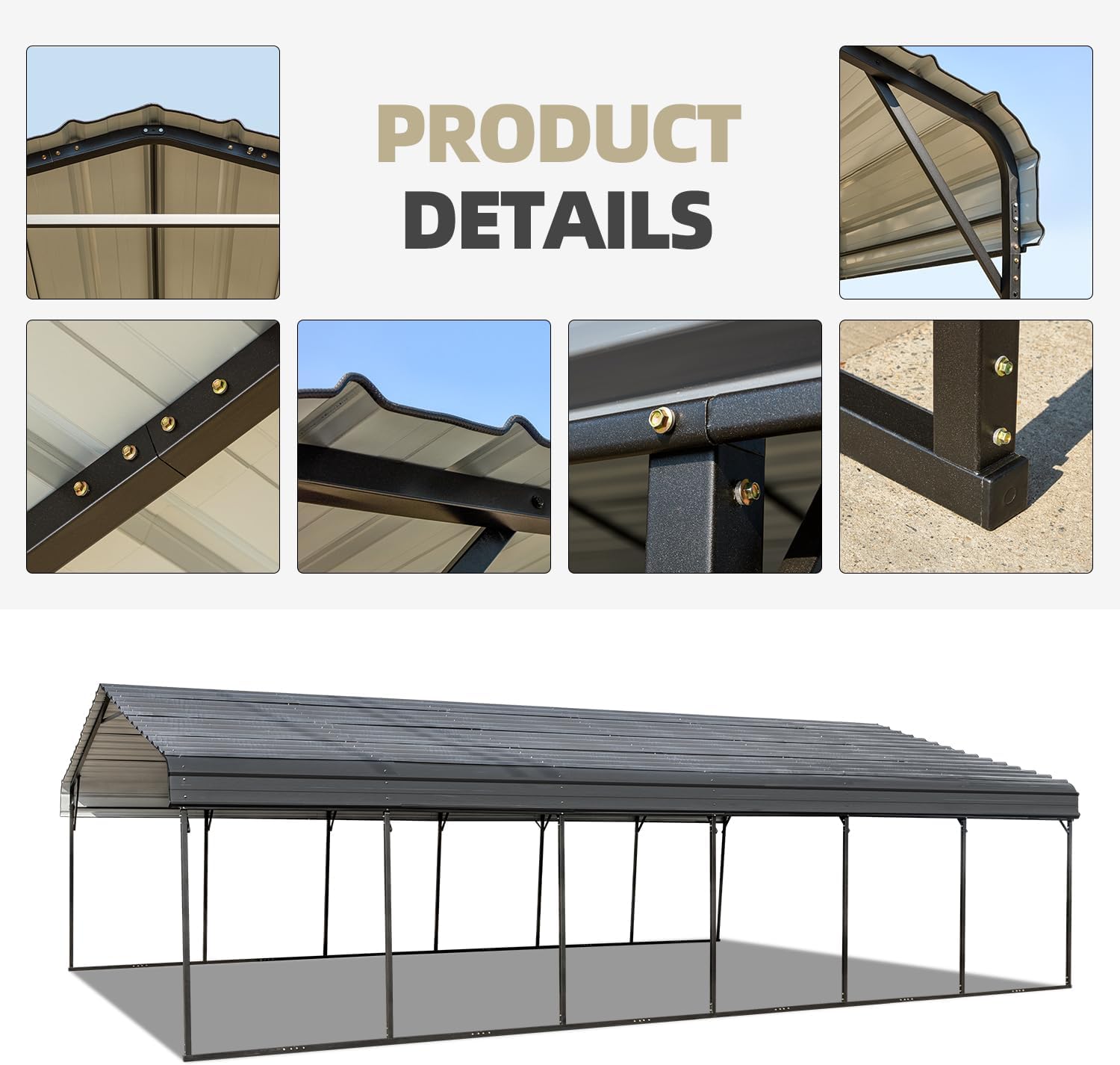 Carport product details and components