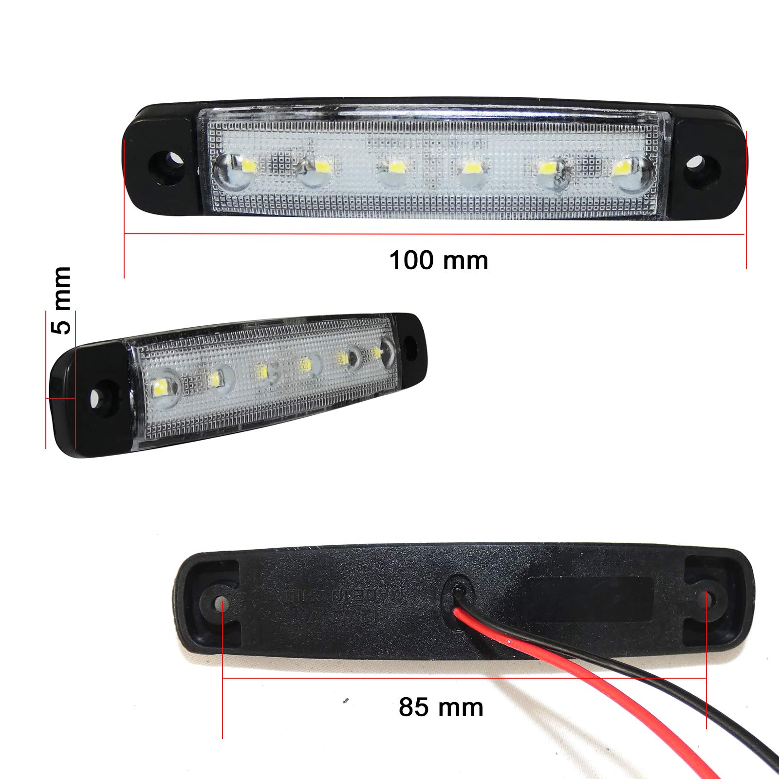 20 Luci Ingombro Arancione 24V Per Camion - LED SMD, Omologate E13, Impermeabili, Per Rimorchi, Autobus, Caravan - Foto 8