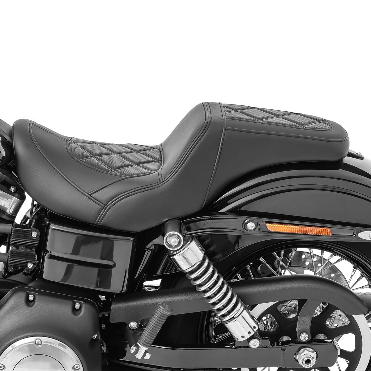 Selle Biplace Compatible avec Harley Davidson Dyna Street Bob 06-17 SF6 Noir