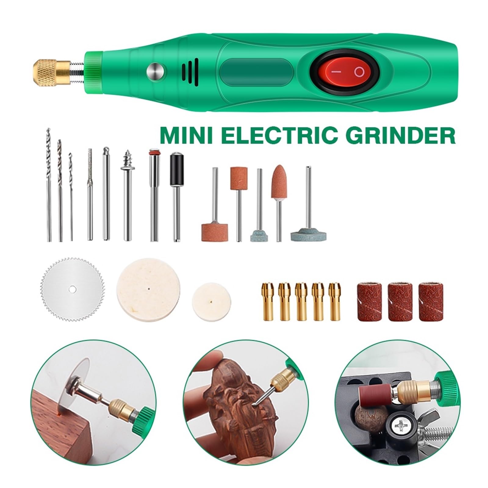 Zestaw NarzęDzi Do Grawerowania Wiertarka Elektryczna Szlifierka Grawer Pióro Szlifierka Rzeźba Elektryczna Regulacja Szlifierki Elektronarzędzia Akcesoria Do Szlifierek(27pcs set)