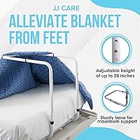 Vista 4 de JJ CARE Levantadores de mantas para pies – Levantador de mantas de acero y aluminio para pie de cama – Levantador de manta ajustable de 20 a 28
