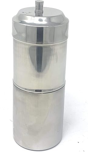 Miniatura 3 de Filtro de café para filtro de café del sur de la India, acero inoxidable, plata, capacidad de 25.4 fl oz