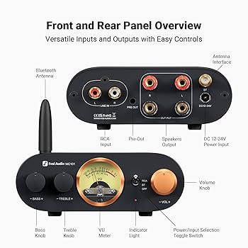 Fosi Audio MC101 ポータブル Bluetooth ステレオアンプ Amazon.com: Fosi Audio MC101 Bluetooth Stereo Amplifier Home