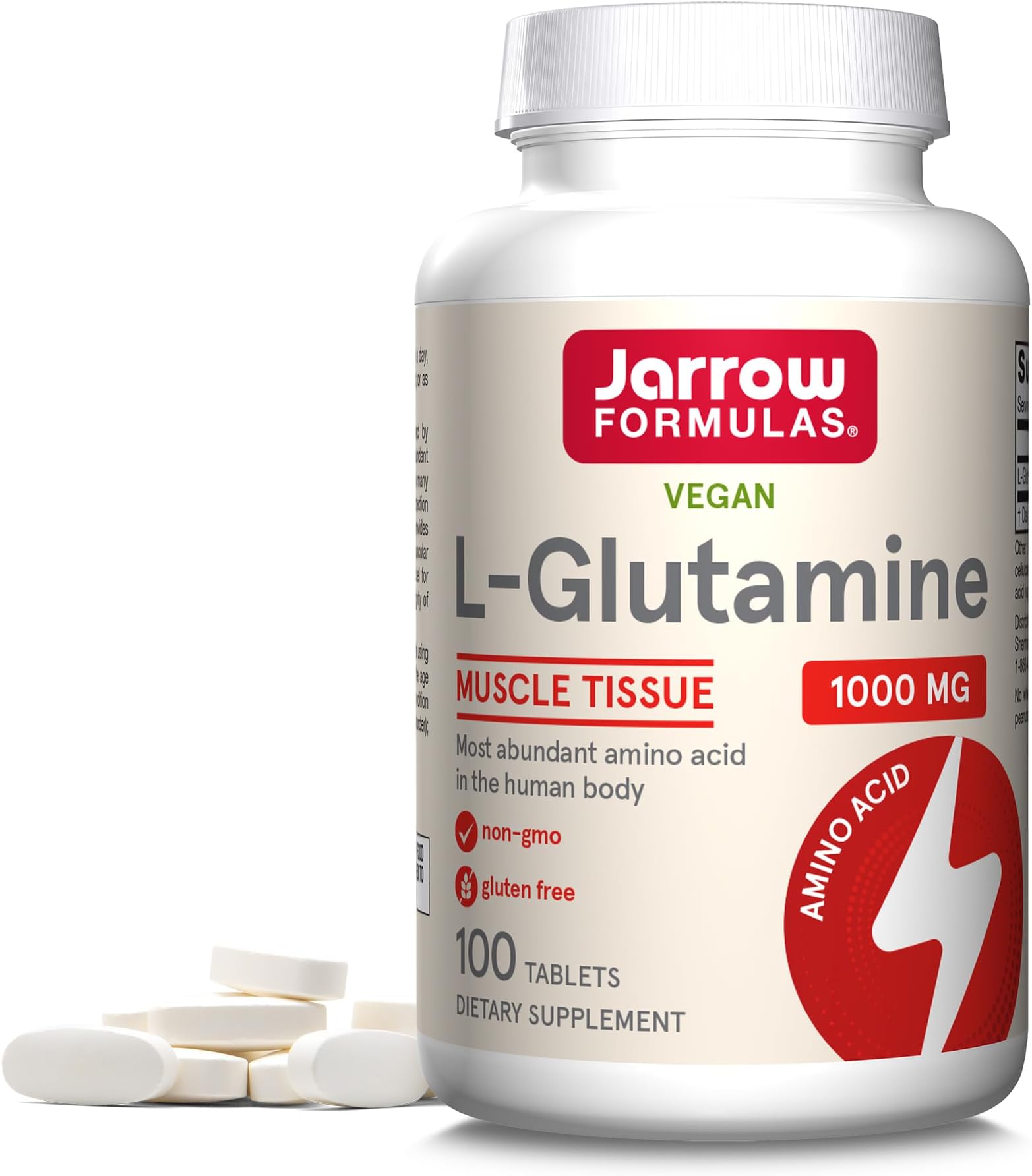 Jarrow Formulas, L-Glutamine, 1000 mg, 100 Tablets