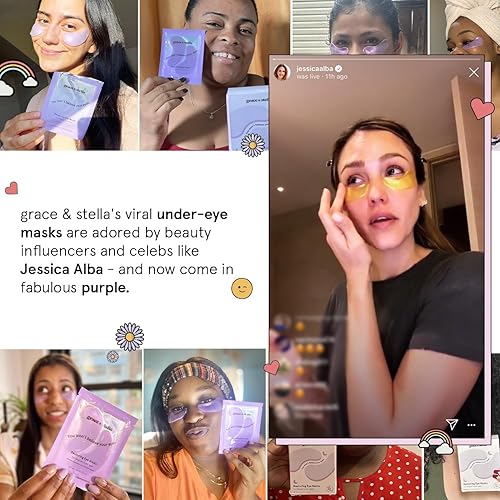 Miniatura 5 de grace & stella Parches de retinol debajo de los ojos para ojos hinchados y ojeras – Máscaras de gel restaurador debajo de los ojos con ácido