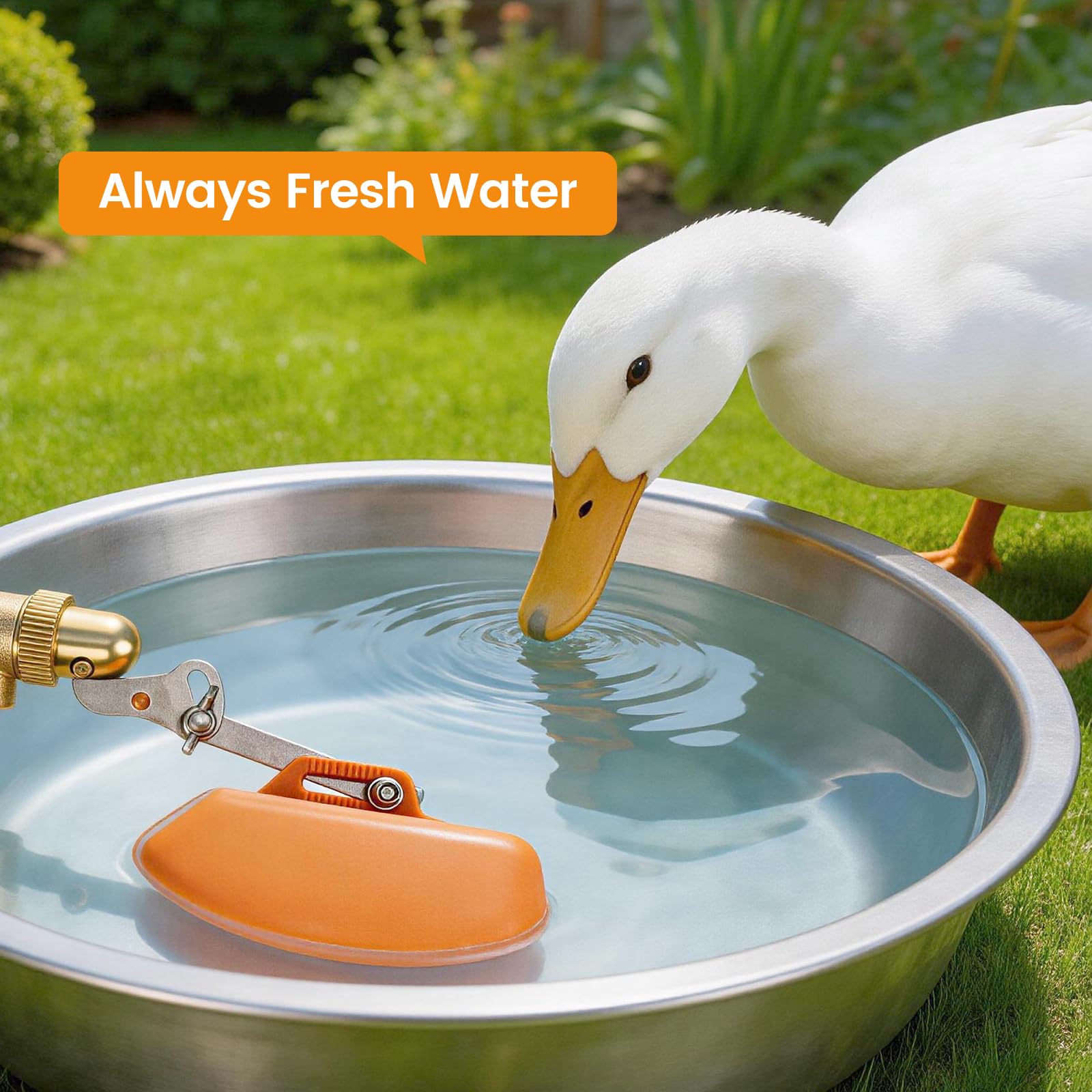 3/4" Schwimmerventil Aus Messing 3/4 Zoll Ventil mit Schwimmer mit verstellbarem Arm Auto Fill Feed Befeuchter Für Automatische Viehtränken Wassertank Aquarien (Orange)