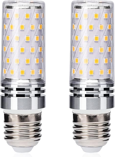 Brantoo E27 LED Corn Bulbs 12W Equivalent to 100W Halogen Bulbs, Warm White Led Bulb 3000K, Edison Screw LED Light Bulbs, No Flicker, No-Dimmable, AC 175-265V,2 Pack