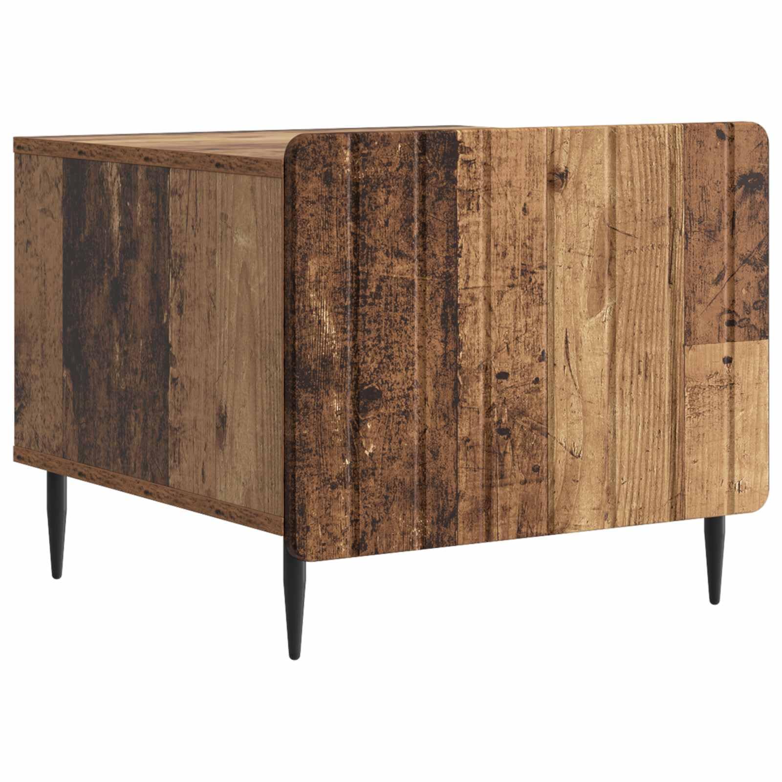 Table d'appoint polyvalente salon et bureau meuble rangement bois vieilli