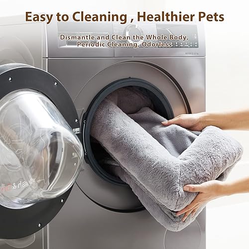 Miniatura 5 de BFPETHOME Sofá cama para perros grandes, cama lavable para perros grandes con refuerzo, camas ortopédicas grandes para perros con fundas extraíbles