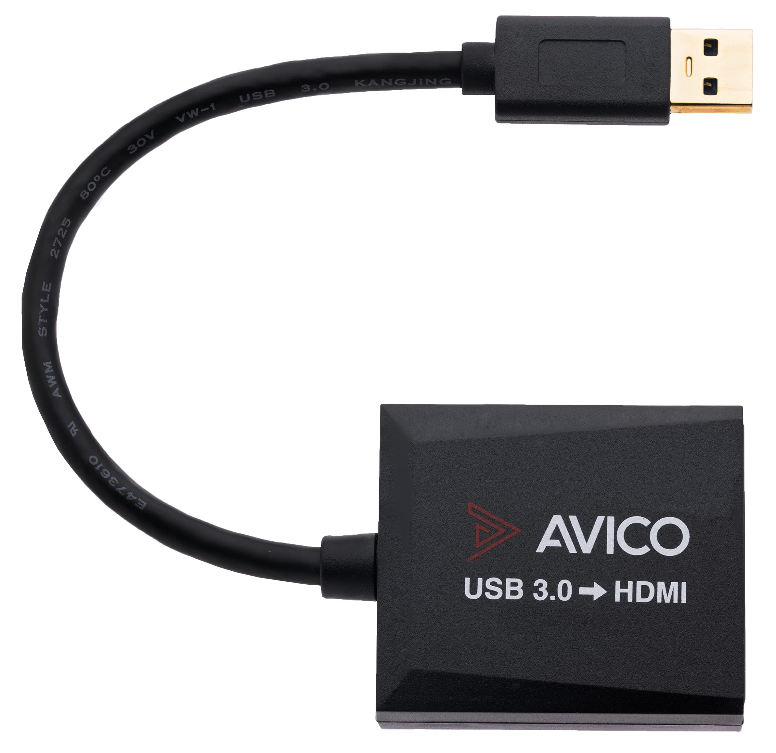 Avico USB 3.0 to HDMI Adapter – 1080P 60hz – for Windows PCs, Monitors, TVs, Projectors, etc