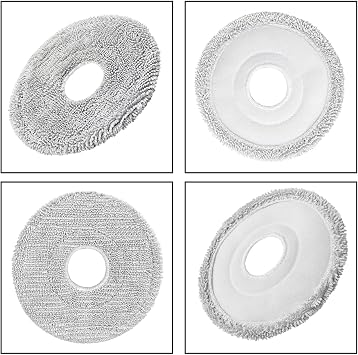 Microfiber Mop Cloths For Xiaomi for MIJIA H50 Pro 0V42GL Robot Vacuum, Washable Reusable Cleaning Pads For Dust Pet Hair On Hard Floors, Precise Fit Quick Attach, 8 Pack(6psc)