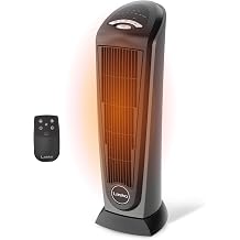 Lasko 23" Ceramic Tower Space Heater with Remote Control - Silver - 751320