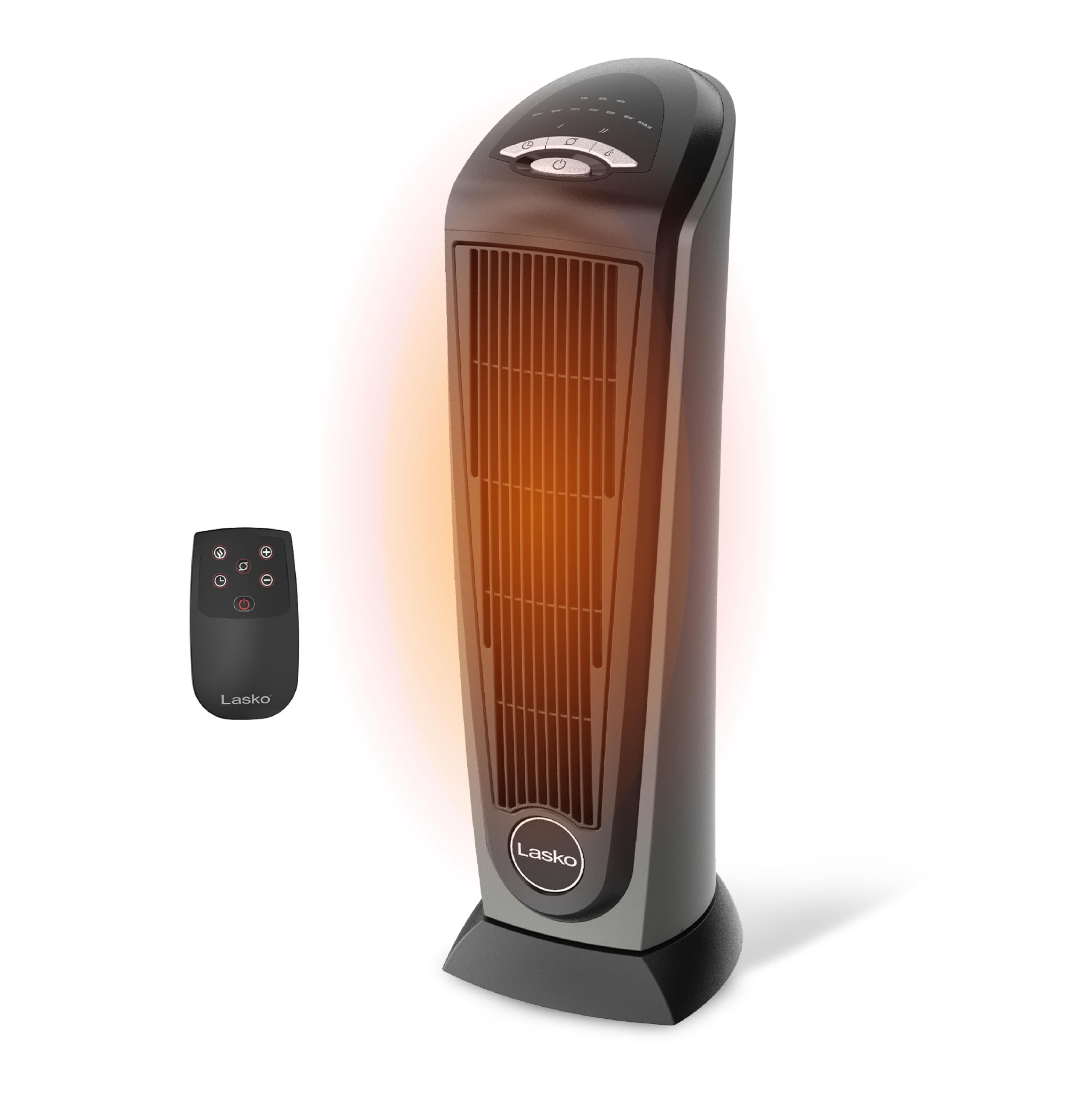 Lasko 23' Ceramic Tower Space Heater with Remote Control - Silver - 751320