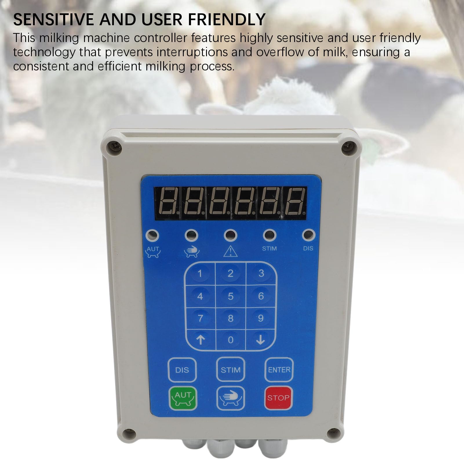 Controlador de Máquina de Ordeño para Vacas Lecheras, 24V | ACR de Pulsación Ajustable con Caída Automática, Controlador de Ordeño de Masaje Inteligente