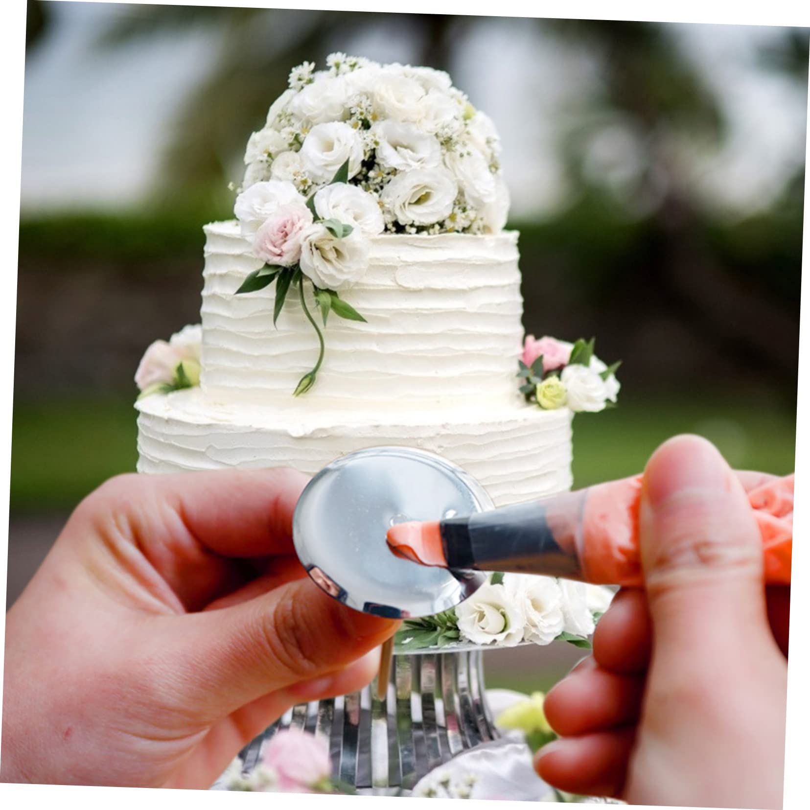 KICHOUSE 12pcs Mounting Nails Stainless Steel Trim Icing Nail Rose Nail Baking Nails for Cakes Cake Decorating Nail Cupcakes Metal Nail Frosting Nail Piping Flour