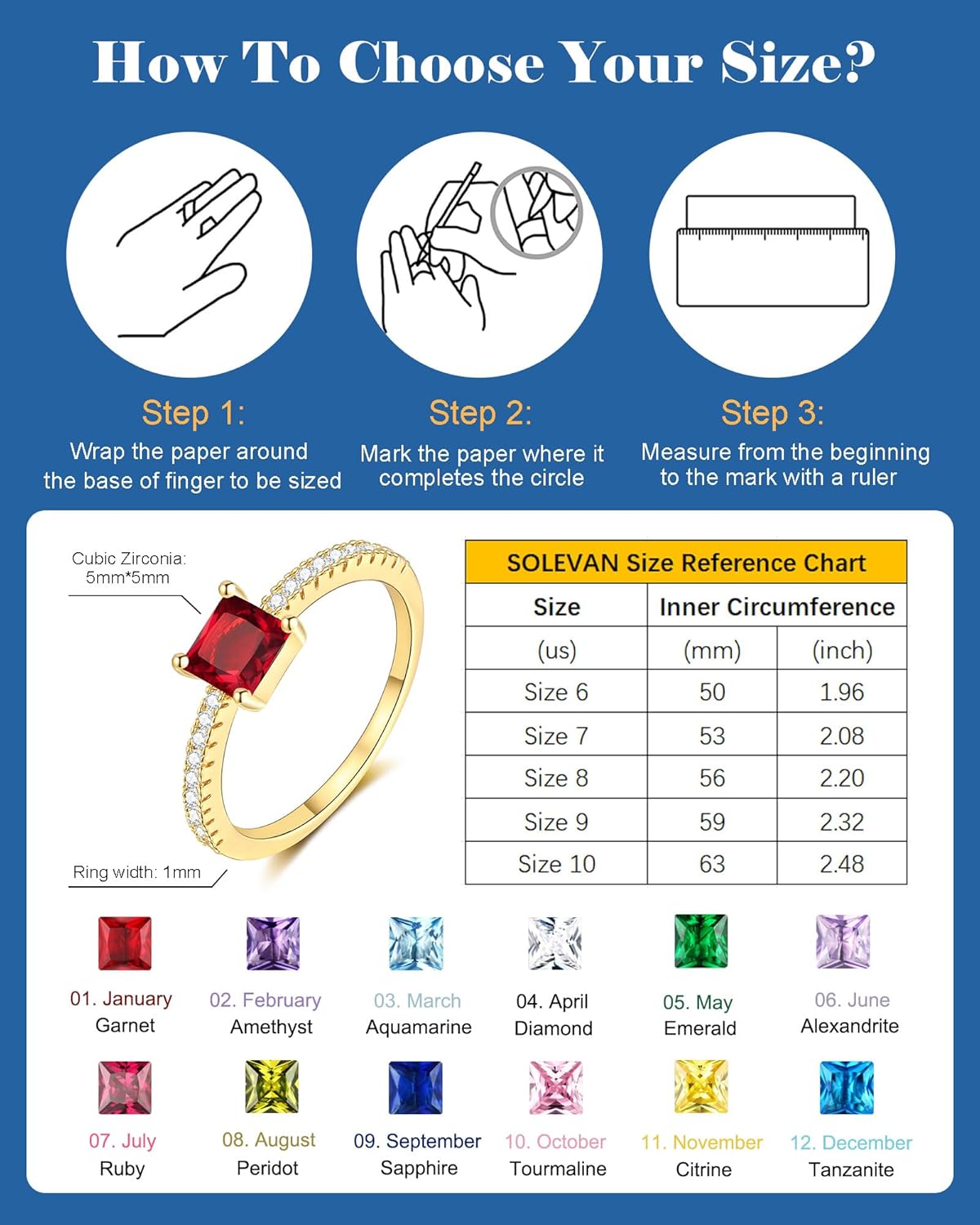 Birthstone Gold Rings for Women Non Tarnish 14K Gold Plated Stackable Cubic Zirconia Thumb Rings Dainty Cute Emerald Eternity Band Pinky Ring Engagement Wedding Promise Rings Jewelry Gifts - Image 6