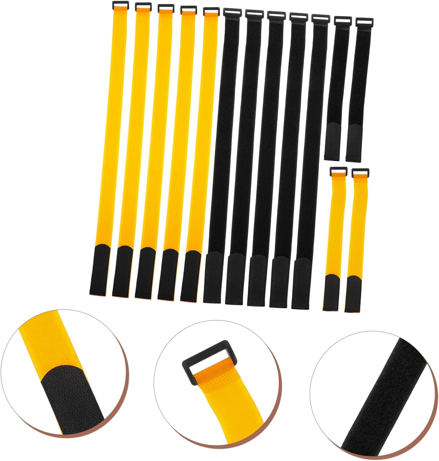 HANABASS 15pcs Straps for Bike Wheel Accessories Sturdy Nylon Polyester Strips Multi-Functional Cinch Straps for Bike Rack Ties