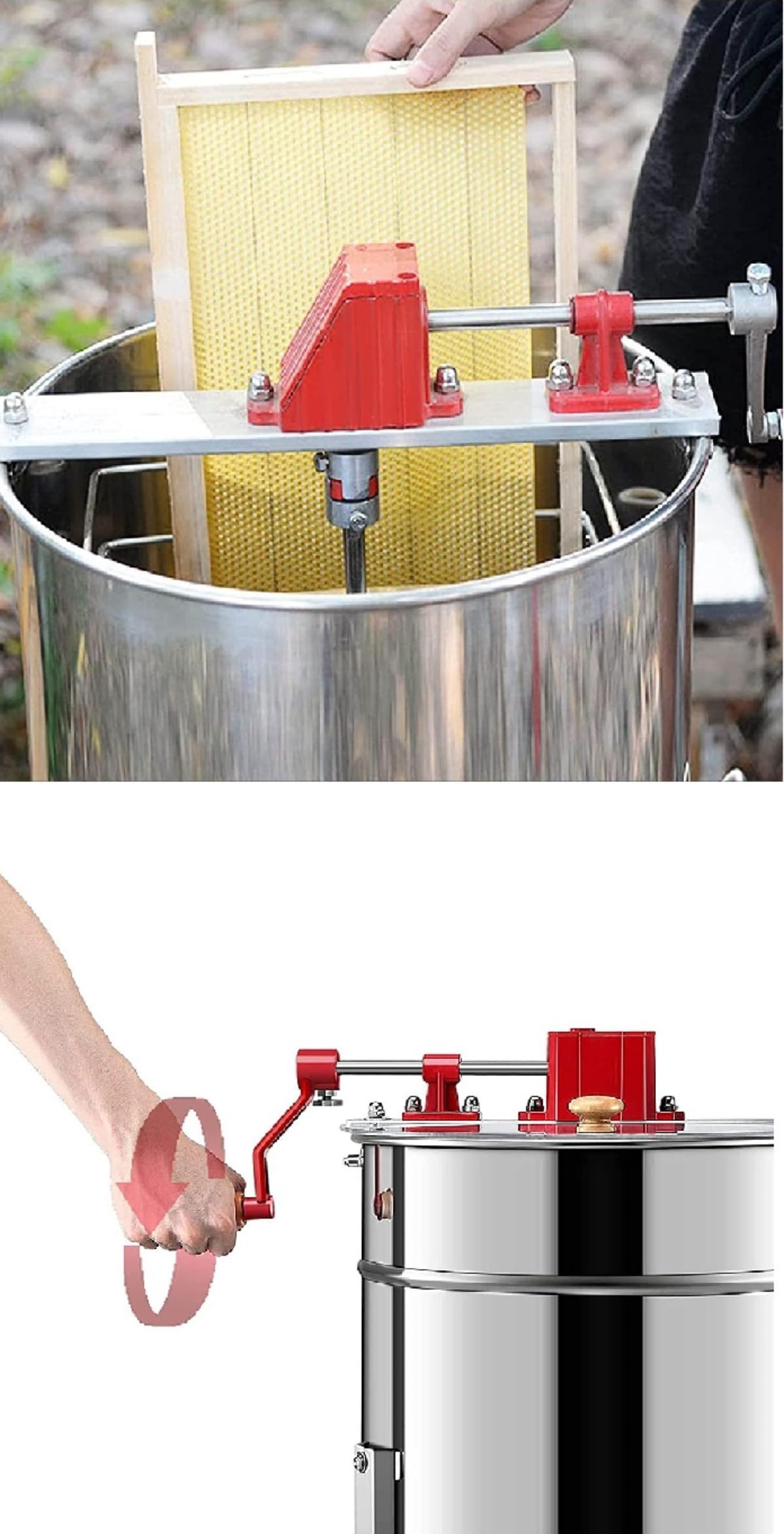 Amazon｜Tirczil ステンレス 採蜜機 蜂蜜分離器 手動式 遠心分離機