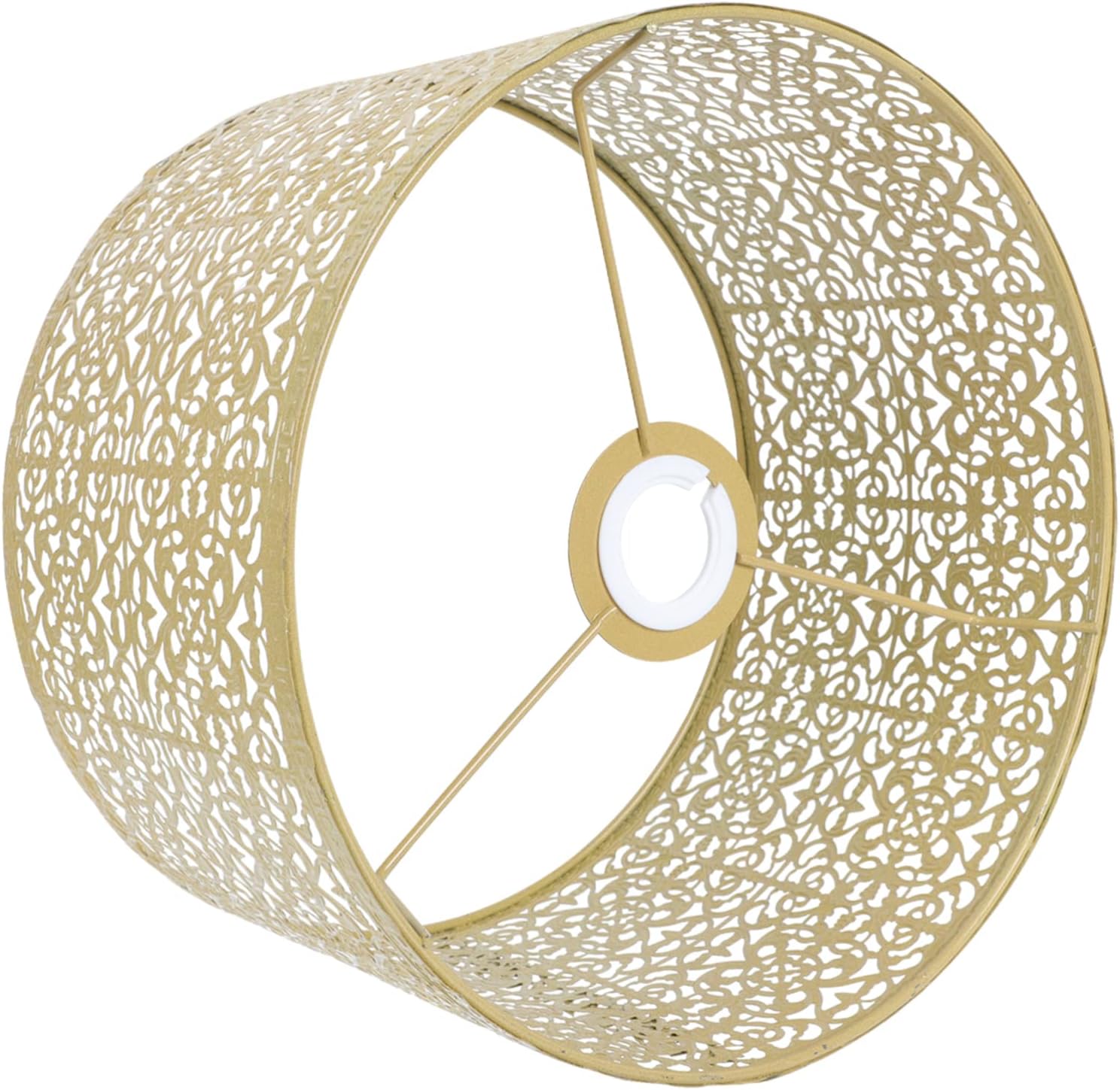 Luxshiny 1pc Metallic Hollow Carved Lampshade for Table Light Craft Design Decoration Creates Warm Atmosphere Fits Bulbs Unique Accent