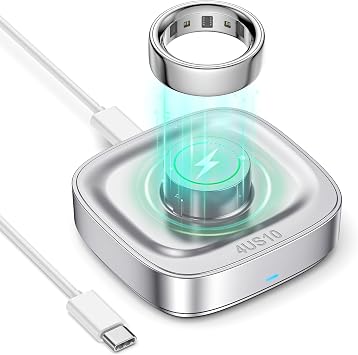 Charger Compatible with Oura Ring Gen 4,Portable Replacement Fast Charging Dock with USB-C Cable for Smart Ring Size 10