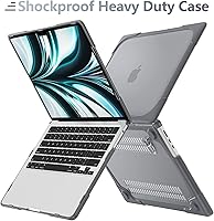 Vista 4 de Batianda Funda resistente para MacBook Air de 15 pulgadas 2026 M5 2025 M4 2024 2023 versión modelo A3448/A3241/A3114/A2941, soporte plegable