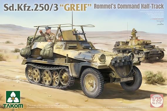 TAKOM 2194W German Sd.Kfz.250 Double Box (2 Half-Track w/Figure) 1:35 Model Kit