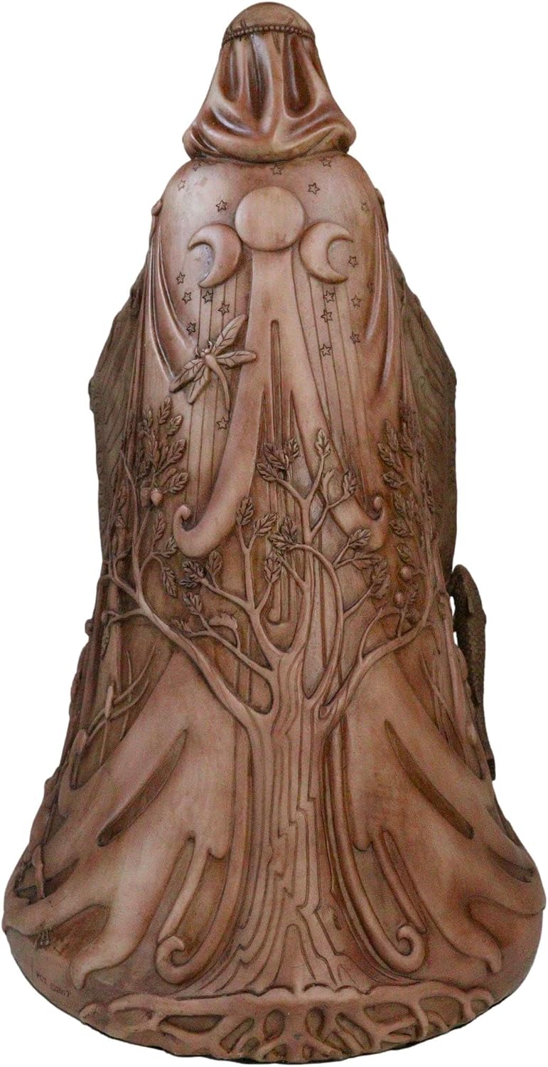 Ebros Gift Celtic Irish Triple Goddess Mother of All Gods Danu 15.5" Tall Statue in Red Clay Finish Dana Don Cosmic Divine Wisdom Wealth Energy Cycle of Life Wiccan Home Decor