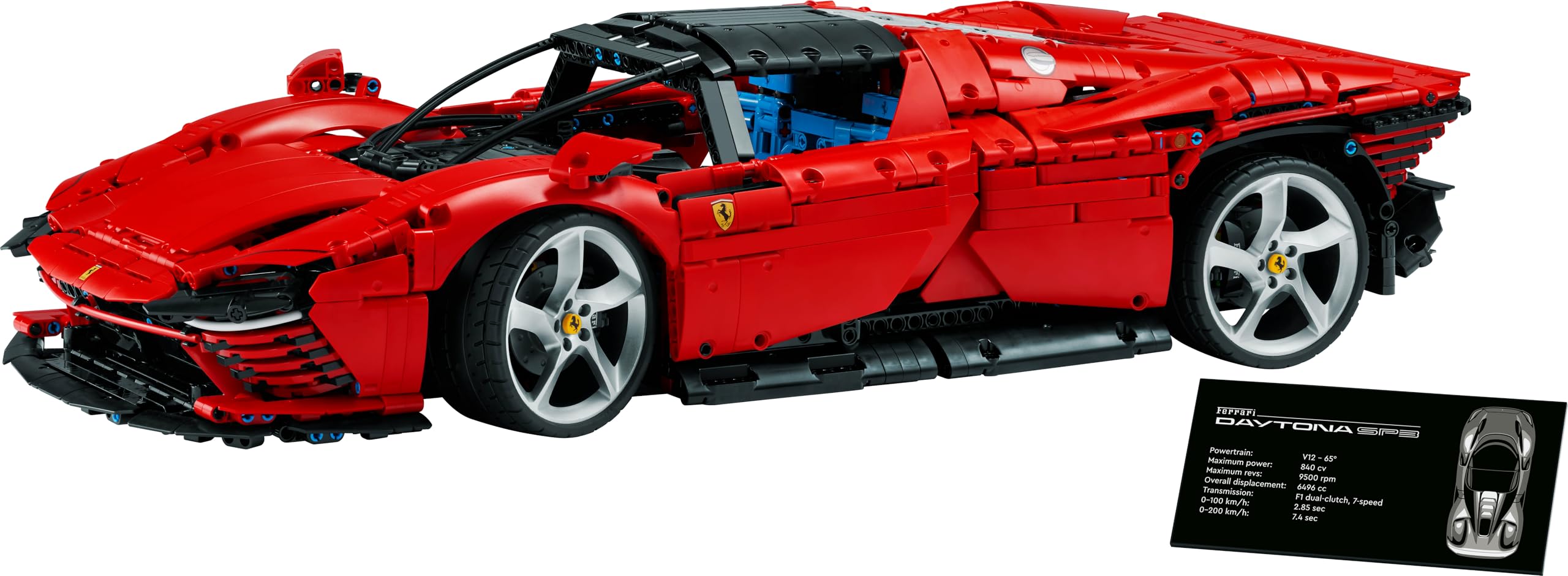 LEGO 42143 Technic Ferrari Daytona SP3 Modellauto-Bausatz im Maßstab 1:8, roter Super-Sportwagen, erweitertes Auto-Modell Sammlerstück, Ultimate Car Concept