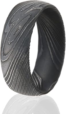 The Jewelry Source Damascus Steel Ring, Damascus Steel Rings for Men
