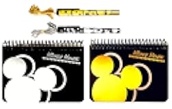 Disney Mickey Mouse Spiral Autograph Books - 2 Books Set with 2 Necklace PENS (Bighead WTH PENS)