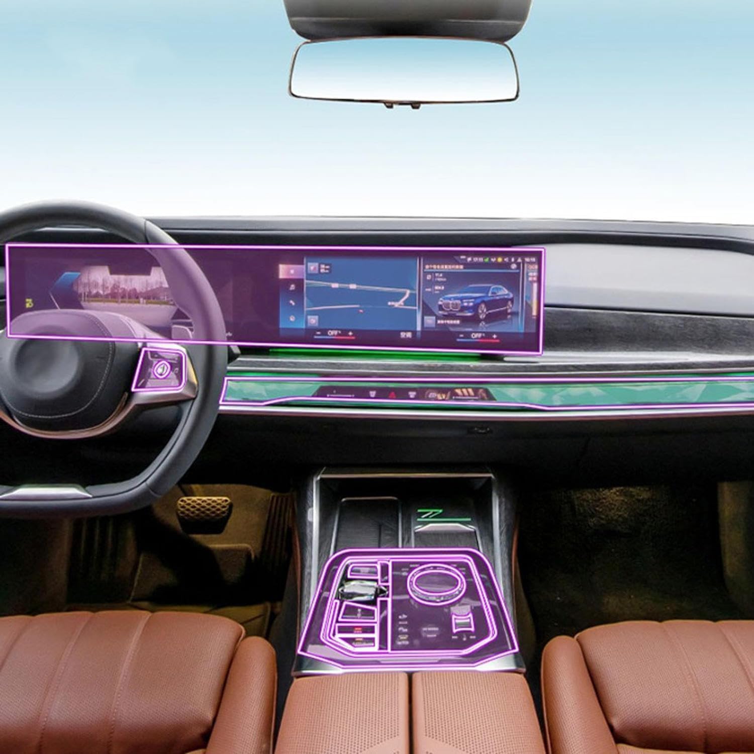 Film transparent en TPU haut de gamme pour BMW G70 i7 2023