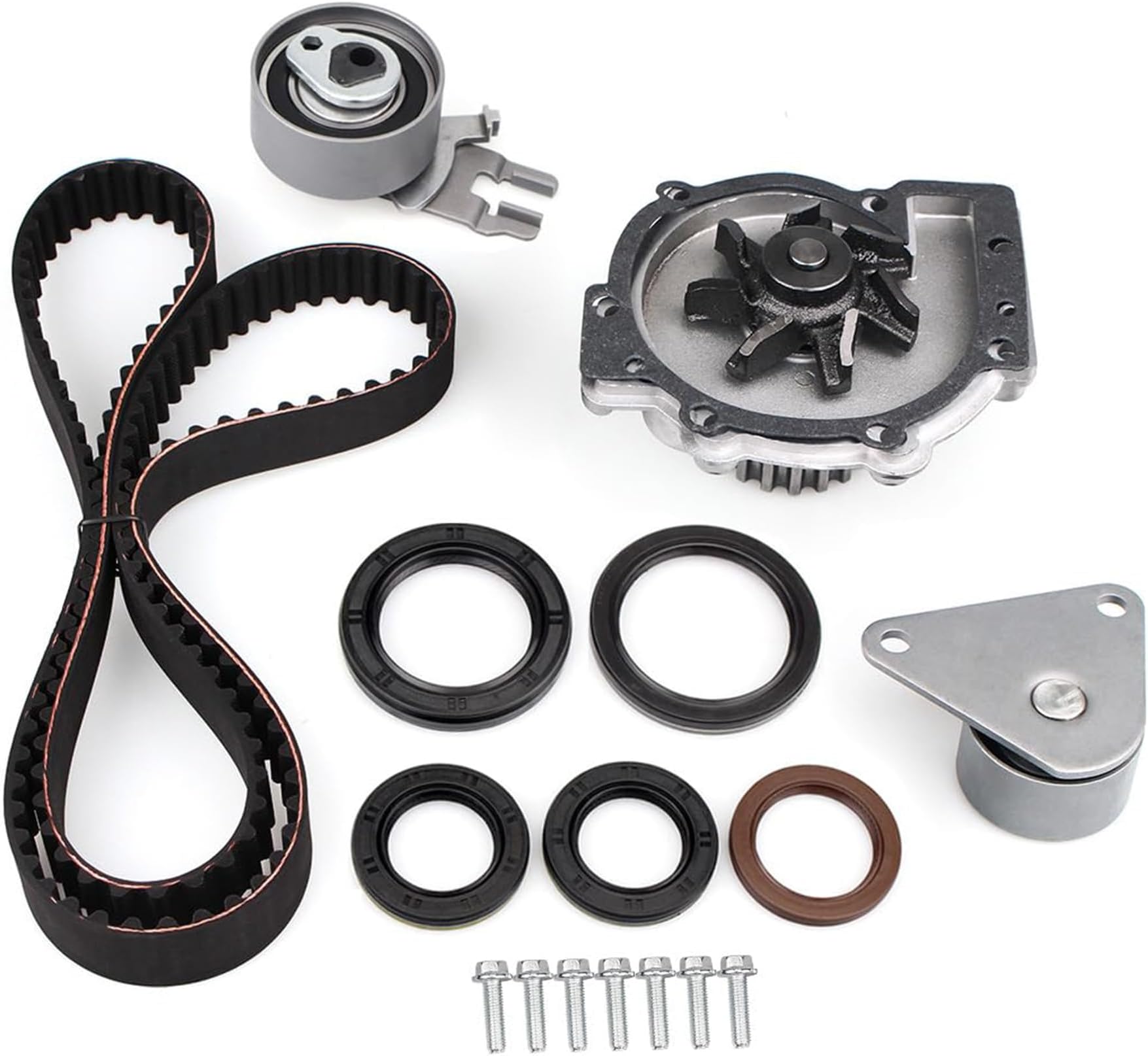 AUCERAMIC TCKWP331A Engine Timing Belt Kit with Water Pump Fit 2001-2013 for Volvo S40 S80 S60 V50 V70 XC70 XC90 2.3L 2.4L 2.5L