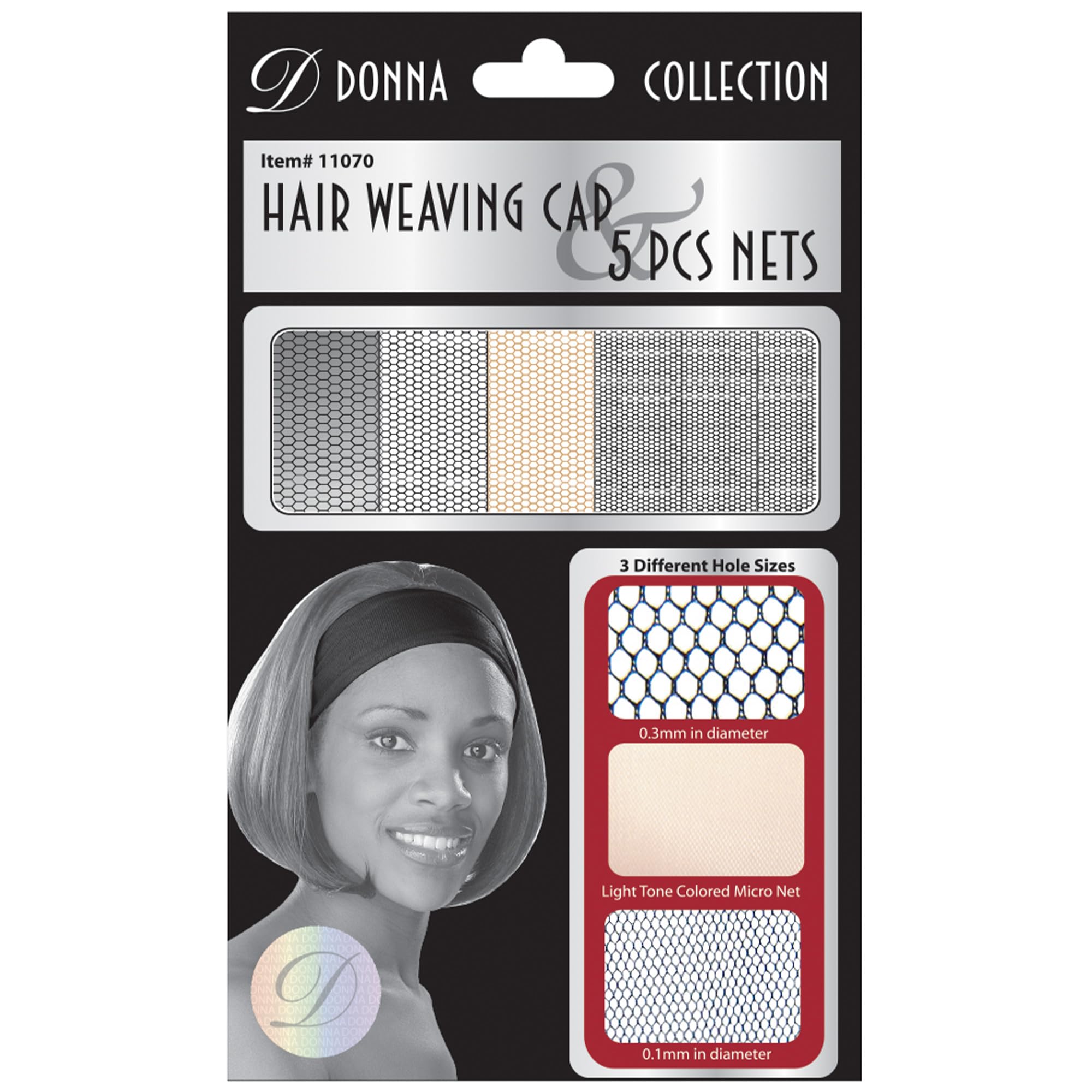 Donna Collection Hair Weaving Cap 5 Pieces Net Set #11070