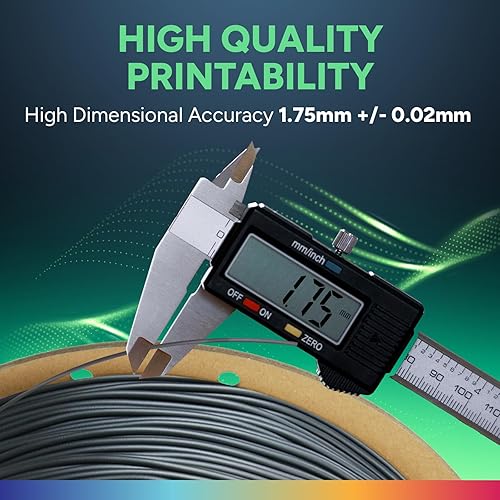 Vista 47 de OVERTURE - Filamento de TPU de alta velocidad 1/16 pulgadas, rollo flexible 95A, impresora 3D, precisión dimensional +/- 0.001 pulgada, se adapta a