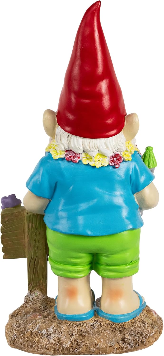 Northlight 16" Summer Time Welcome Gnome Outdoor Garden Statue