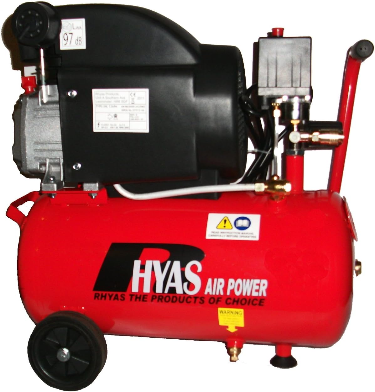 Rhyas 24L 7.3CFM Portable Air Compressor