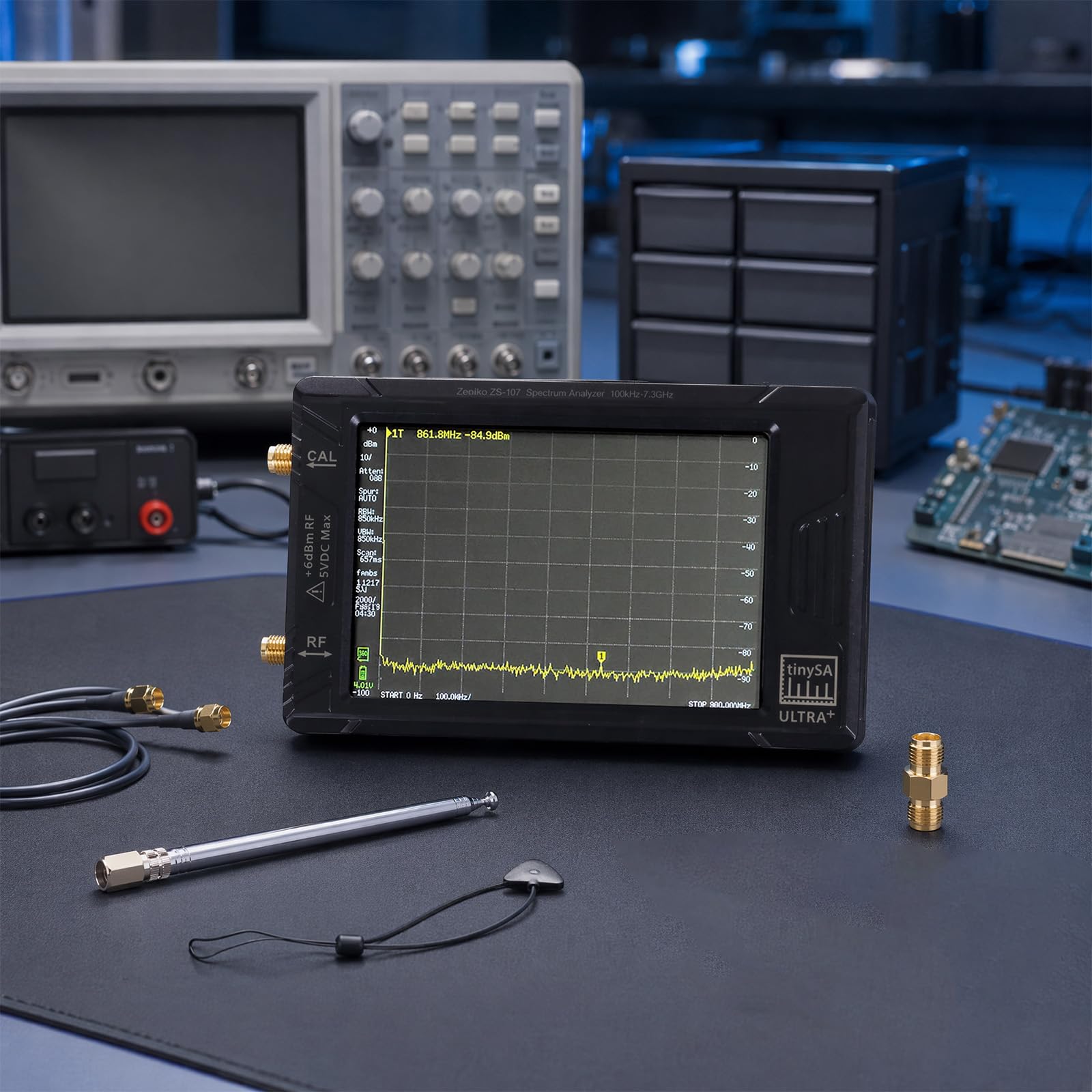 Plus 4-calowy analizator widma 100 kHz–7,3 GHz