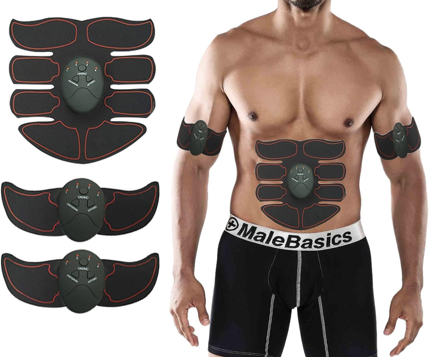 HARPIMER Abs Trainer Muscle Toner Belt, EMS Training the Body Ultimate Abs Stimulator For Abdomen/Arm/Leg ; Workout Portable Home/Office Workout Equipment Support Men&Women