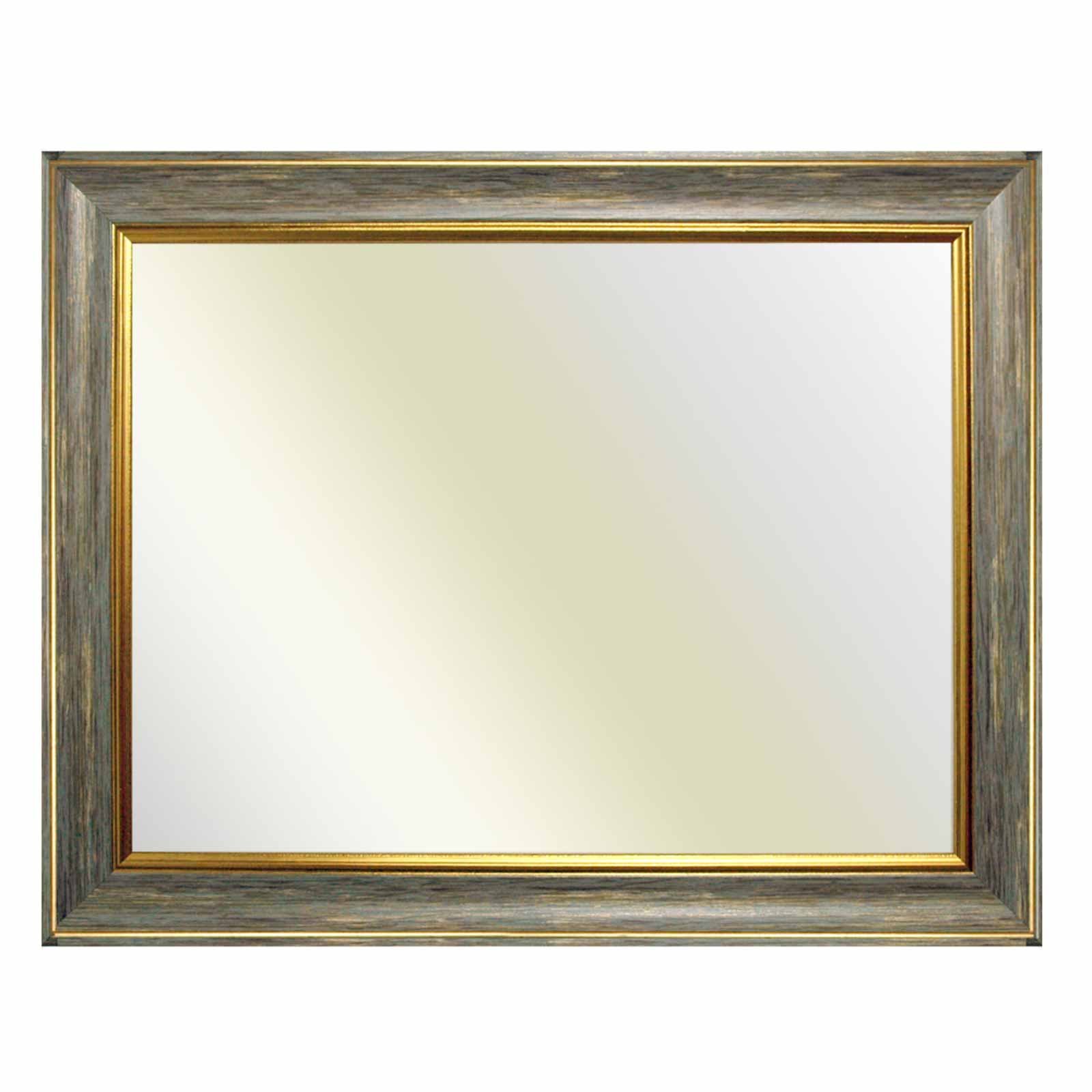 Miroir baroque 50x70 cm or et gris pour une decoration murale prestigieuse