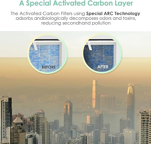 Miniatura 7 de HSIAMEN Filtro de repuesto para purificador de aire MSA3 compatible con Membrane Solutions MSA3 MSA3S MSA3-W todas las versiones, filtro HEPA