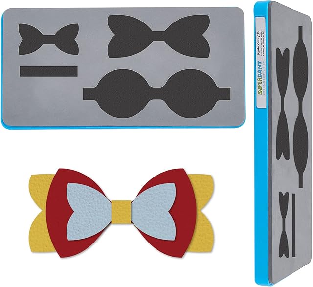 SUPERDANT Bow Tie Leather Cutting Die 3 Sahpes Bow Knot Wooden Die Cuts Bow Tie Cutting Mold for DIY Art Crafts Barrettes Bowknot Fabric Accessory Earring Jewelry Making and Home Decoration