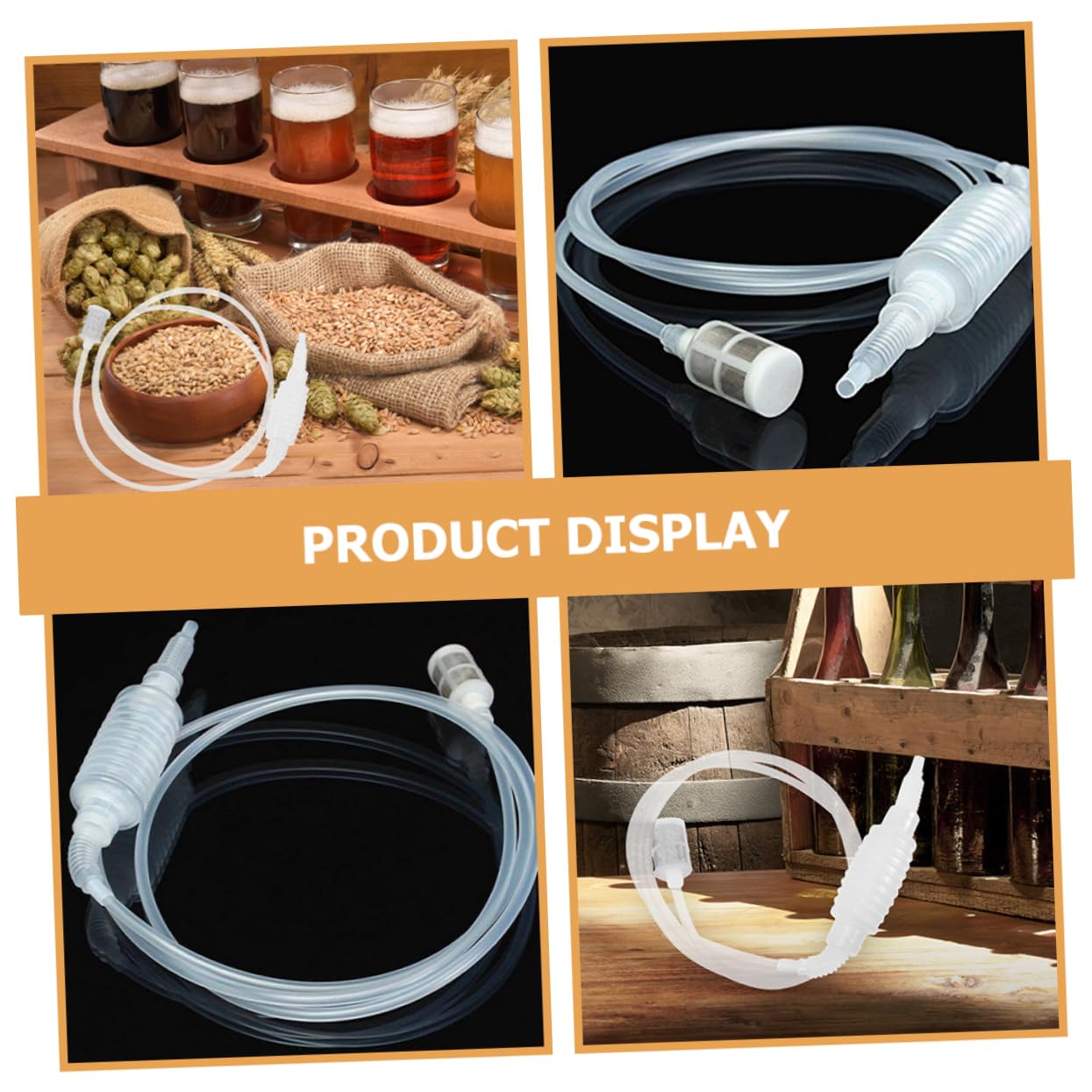 HOLIDYOYO Flexible Wine Hose Home Brew Tube Beer Tube Wine Making Kit Accessories