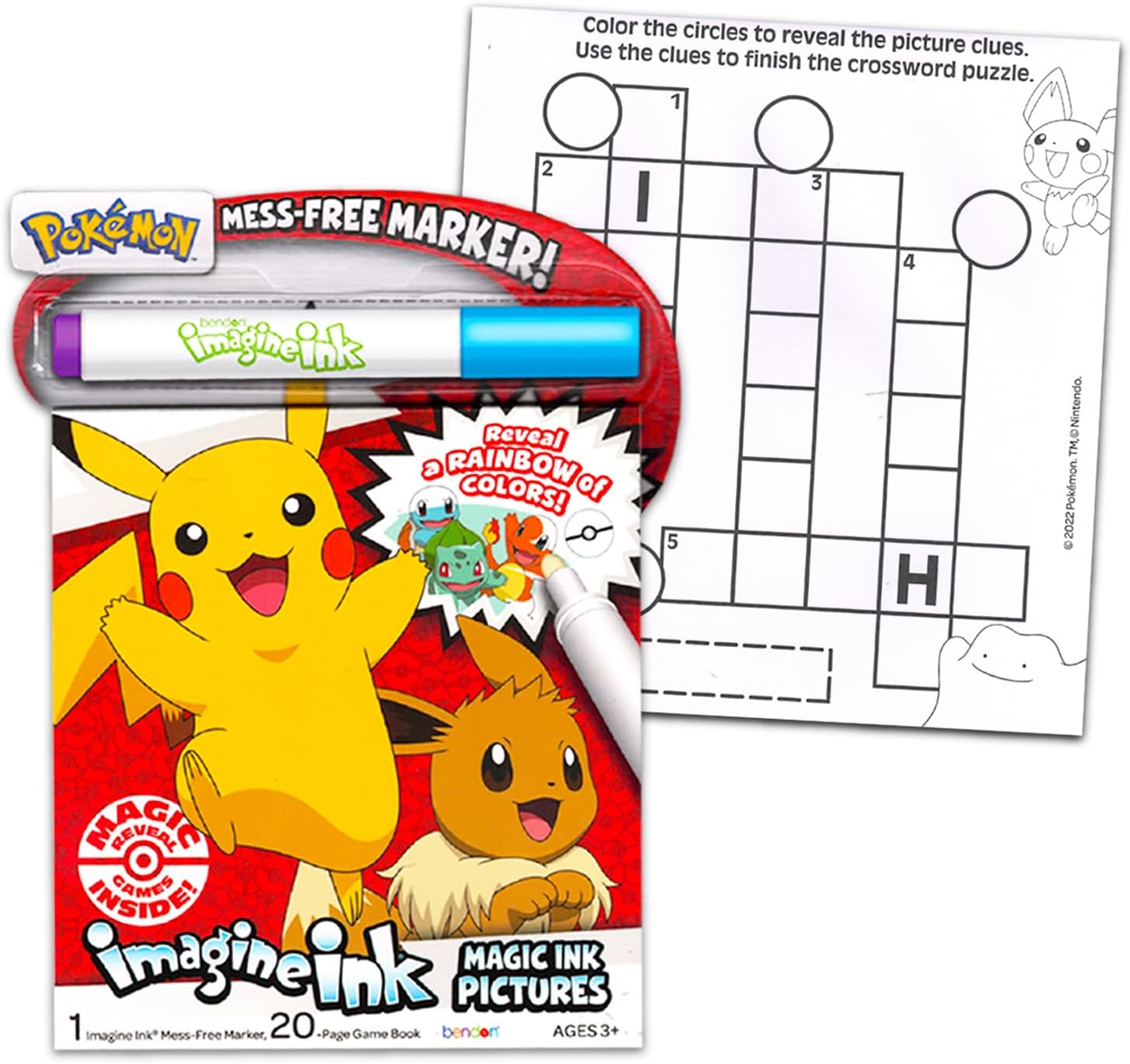 Pokemon Party Favors - Boys & Girls Bundle: 8 Imagine Ink Coloring Books & 8 Pokemon Cards